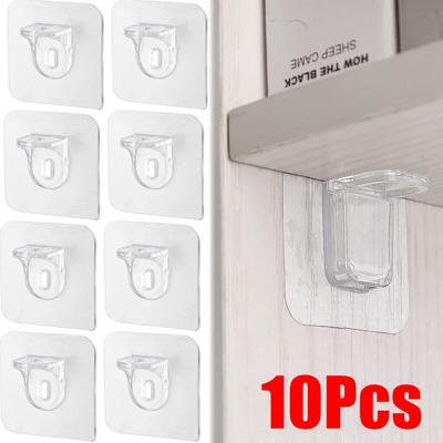 1/10Pcs Strong Load-Bearing Self Adhesive Pegs Partition Plate Holder  For Home Kitchen Bathroom