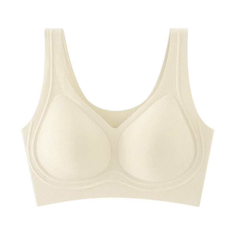 60-Count Lan Jing Modal Seamless Underwear for Women with Large Breasts: Invisible Bra with Wide Shoulders, Beautiful Back, Sports Style.