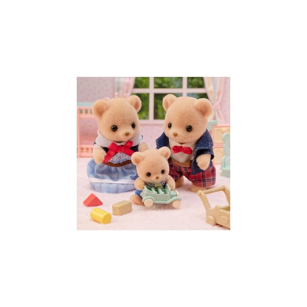 Sylvanian Families Biscuit Bear Family Doll Set 3+ Years Old Toy for Dollhouse EPOCH