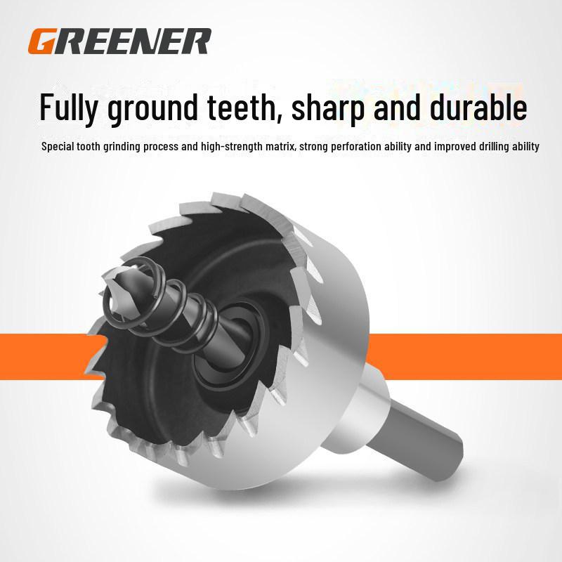 Green Forest High-Speed Steel & Alloy Metal Hole Opener Drill Bit - Stainless Steel Punch Tool