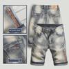 Men's European Ripped Denim Shorts - Summer Style