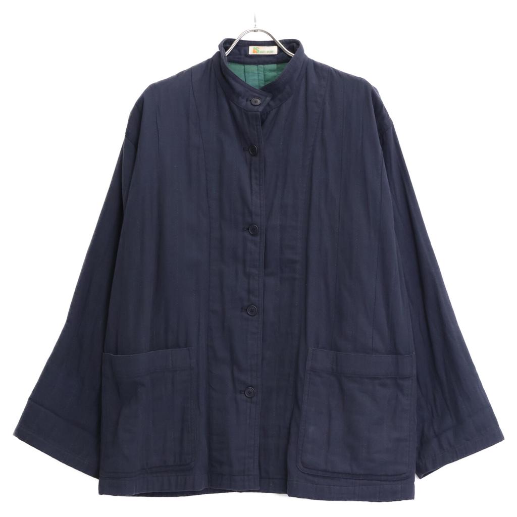 ISSEY MIYAKE [Sports] Navy x Green Cotton Shirt Jacket Jacket 9 Navy x greenUsed