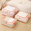Large Capacity Storage Bag PVC Mesh Fabric Clothes Organizer Seasonal Rotation Storage Water Resistant Dust Proof Compact Folding Moving Packing Bag