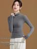 Women's Slim Fit Ribbed High Neck Long Sleeve Top for Spring and Autumn
