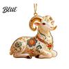 Clear Acrylic Goat 2D Christmas Ornament Farm Animal Car Rearview Mirror Indoor Festive Decoration Charm Auto Interior Hanging Pendant for
