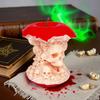 Halloween Fruit Core Skull Statue Creepy 3D Printed Skull Fruit Figurine for Indoor Home Living Room Office Desk Decor