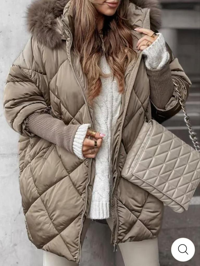 2024 Winter Hooded Cardigan Coat: Elegant European & American Women's Fashion