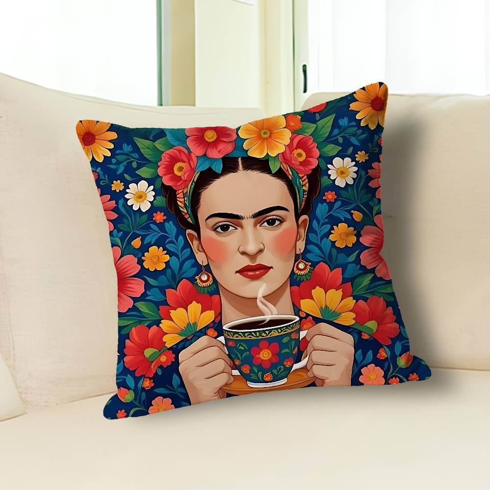 Fashion F-FridaS-S K-Kahlos Various Sizes Square Pillow Case For Car Home Bedchamber Decor Custom Valentine Gift