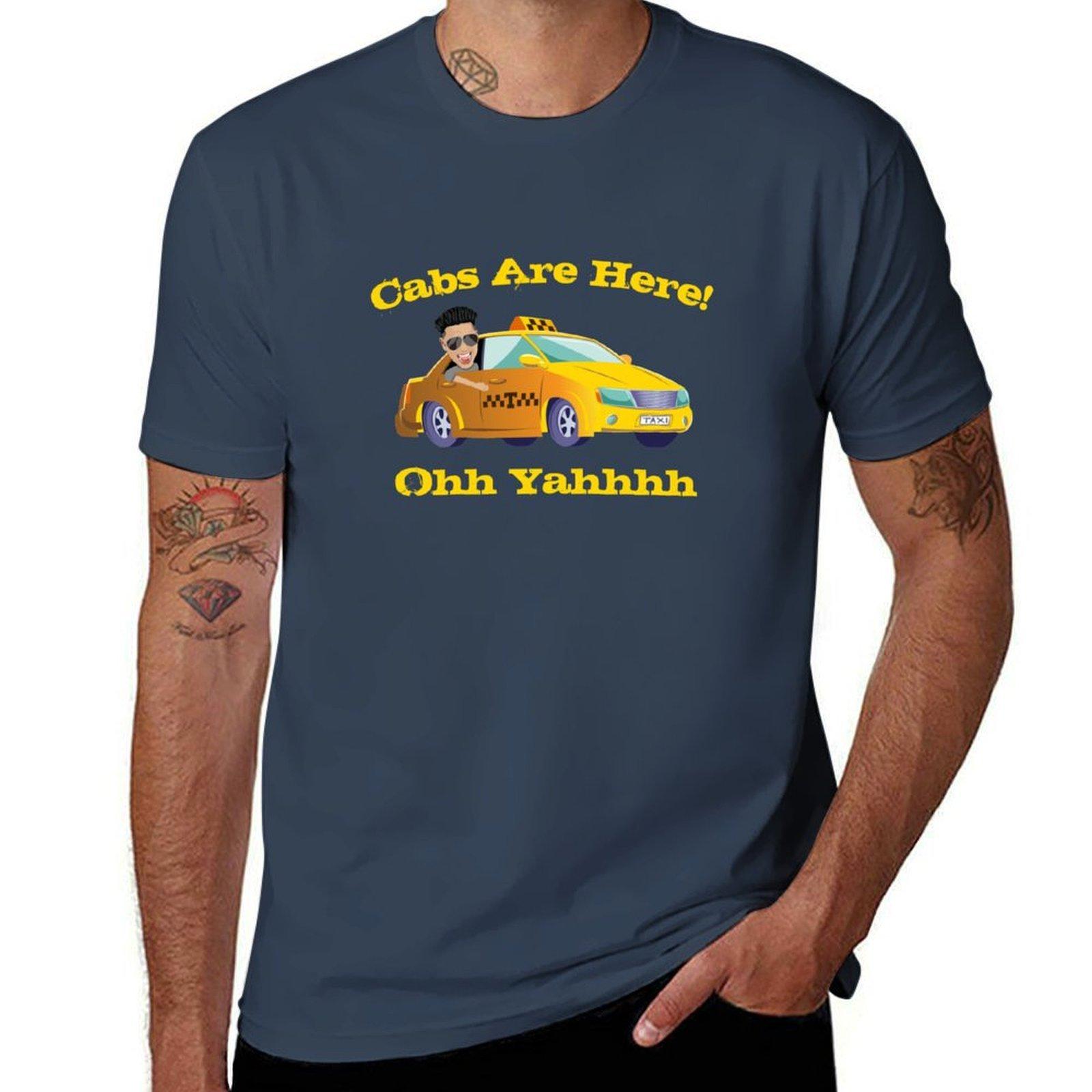 Funny Cabs Are Here With Dj Pauly D From The Jersey Shore Ohh Yahhh Tshirt Vintage Style Printed Top S
