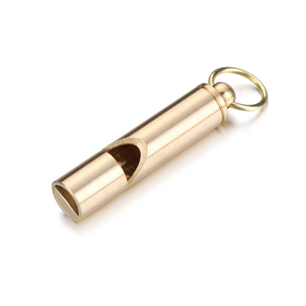 

Portable Whistle Ruler DIY Craft Tools Jewelry Accessories Brass Keychain Pendant Key Ring 1