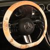 Steering Wheel Cover, Suitable for All Seasons, Cute New Style, Non-Slip, Sweat-Absorbent, Summer Wear-Resistant, High-End Feel, Round Handlebar Cover