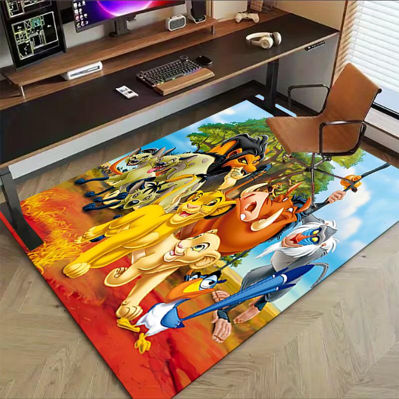 1pc Lion Adventure Carpet for Playroom Bedroom Living Room Sofa Home Decor,kids Game Area Rug Non-slip Floor Mat Y72957