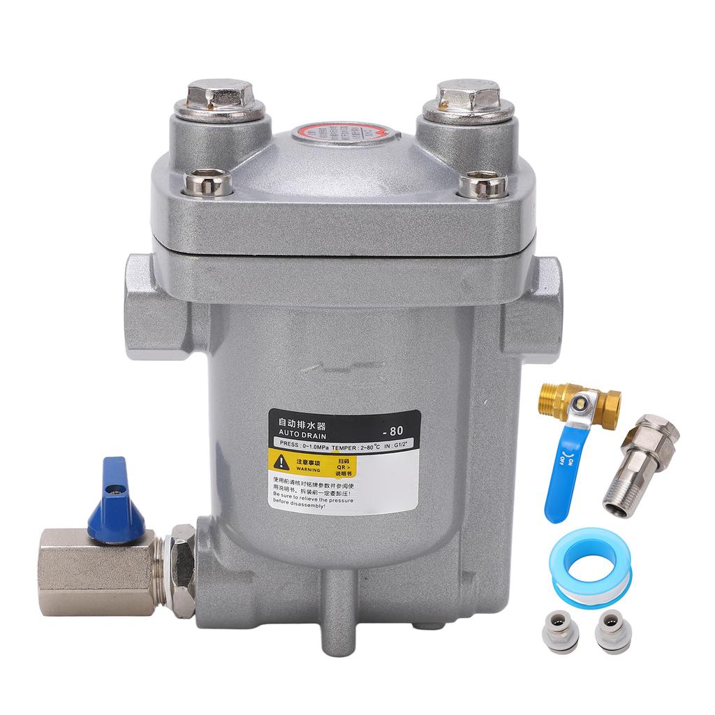 Automatic Drain Valve High Pressure Floating Design Anti Clogging Air Tank Automatic Drain Trap Water Drainer ADTV 80