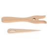 2Pcs Knitting Fork and Eye Needle Kit Multifunctional Wood Weaving Crochet for Jewelry Toys Dresses Weaving Tool