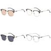 Mens Blue Light Blocking Eyeglasses With Metal Frame For Casual Style And Vision Support