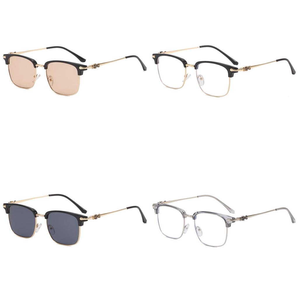 Mens Blue Light Blocking Eyeglasses With Metal Frame For Casual Style And Vision Support