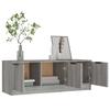 Meuble TV - Classique - Sonoma Gris - 102x35x36,5 cm - Bois d'ingénierie - Montage facile