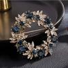 Fashionable Garland Brooch, Elegant Full Diamond Brooch, Versatile Anti-glare Pin, Suit Accessory, Brooch