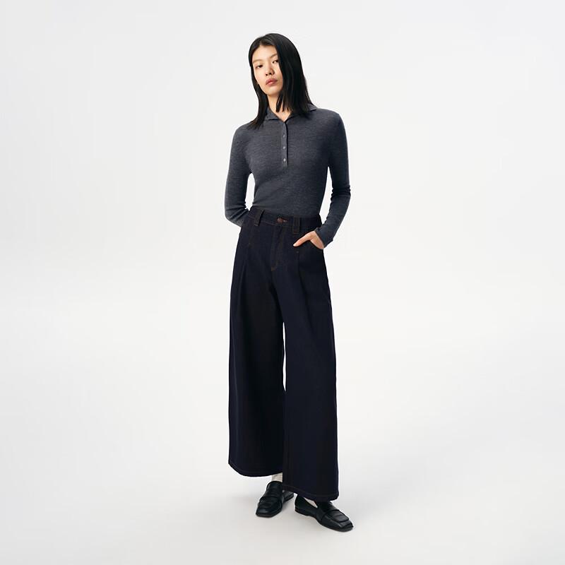 broadcast Women's Banana Wide-Leg Retro Denim Pants