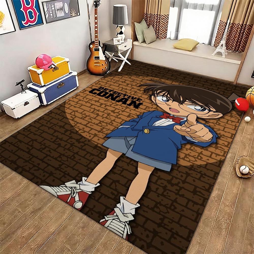 Detective Conan Anime Mystery Think Detective Conan Anime Mystery Theme Rug Soft Nonslip Carpet For Entryway Hallway Balcony Home Decor