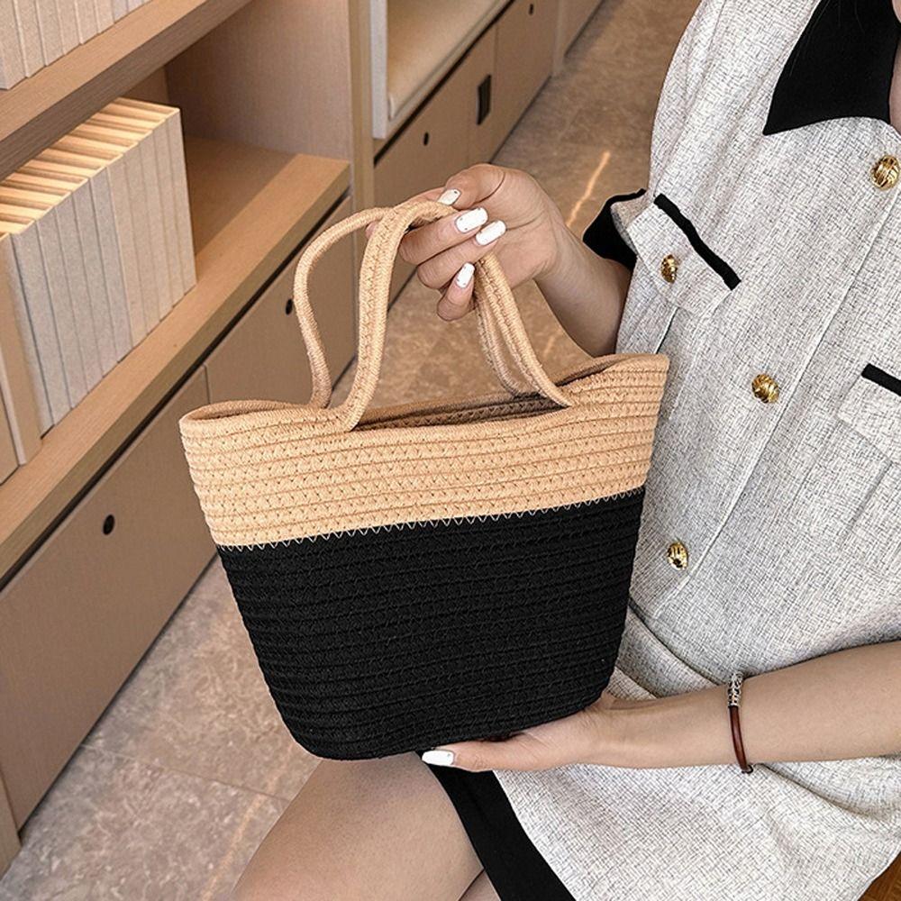 

Large Capacity Women Tote Bag Korean Style Storage Bag Cosmetic Bag Large Wrist Bag Women красный