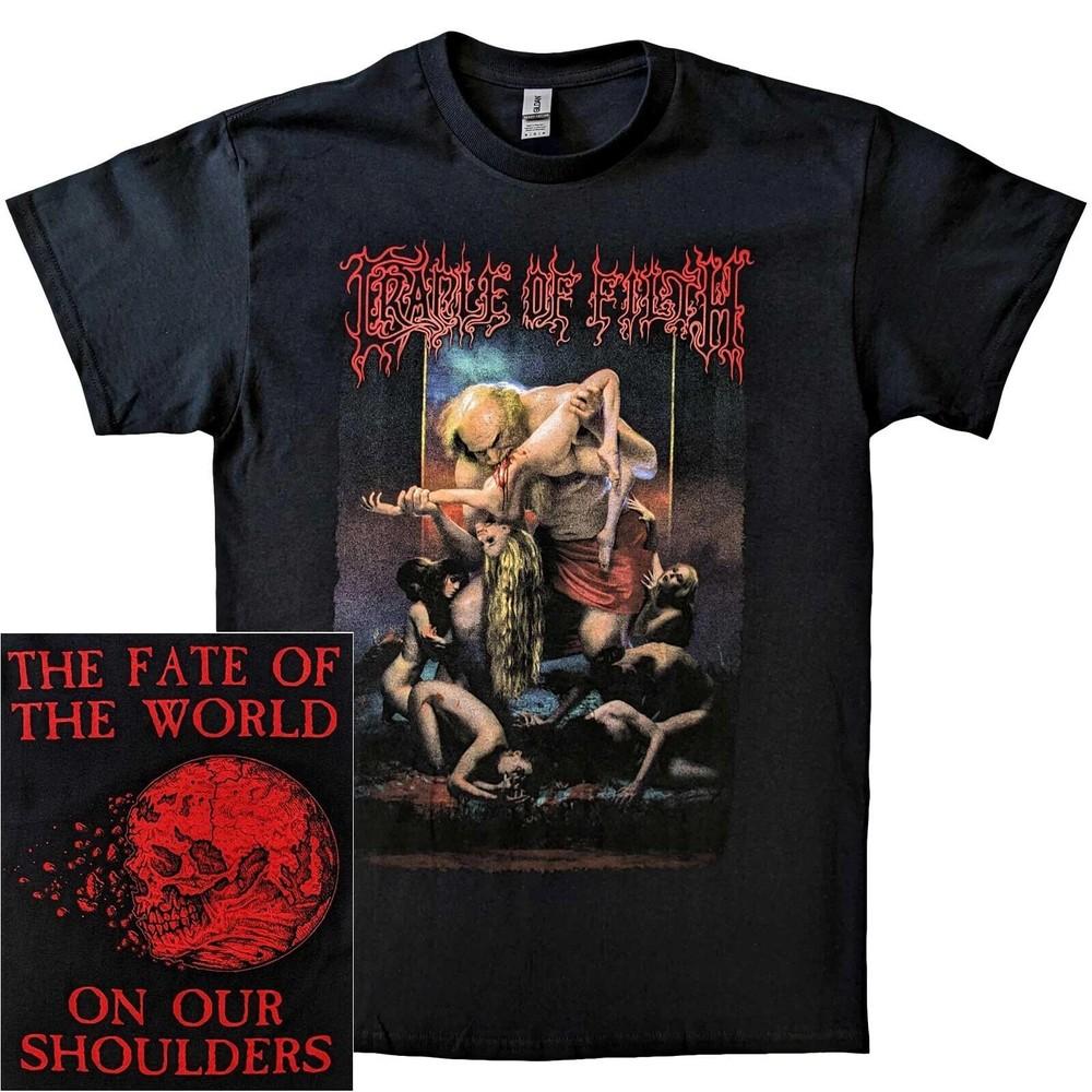 Cradle Of Filth Футболка Сатурн S-5XL Футболка Черной Металл Группы Футболка Унисекс Унисекс Футболка XXXXL