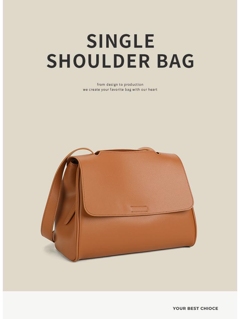 2022 Spring/Summer Women's Genuine Leather Large Capacity Shoulder Crossbody Tote