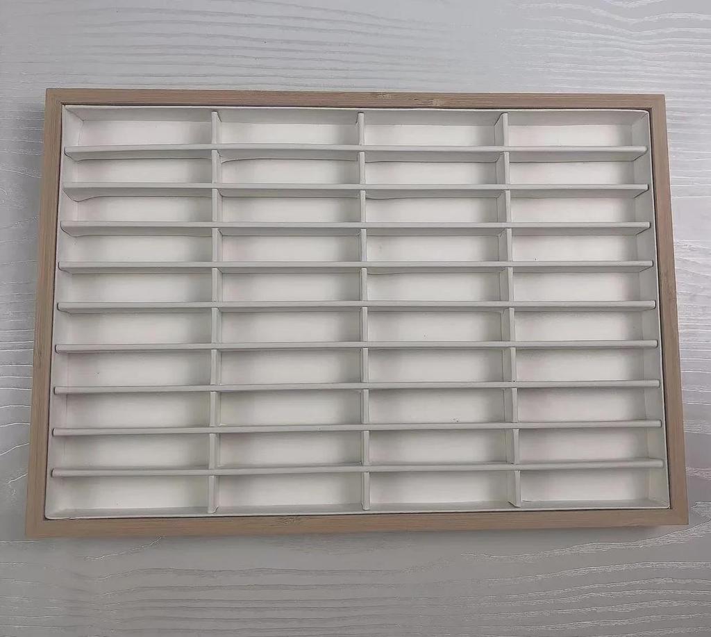 Bamboo & Wood Jewelry Display Tray for Bracelets and Jade