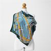 Twill Silk Scarf Woman Melt Painting Square Scarves Wraps Bandana Small Hijab Silk Foulards Tie Headband Neckerchief 53CM