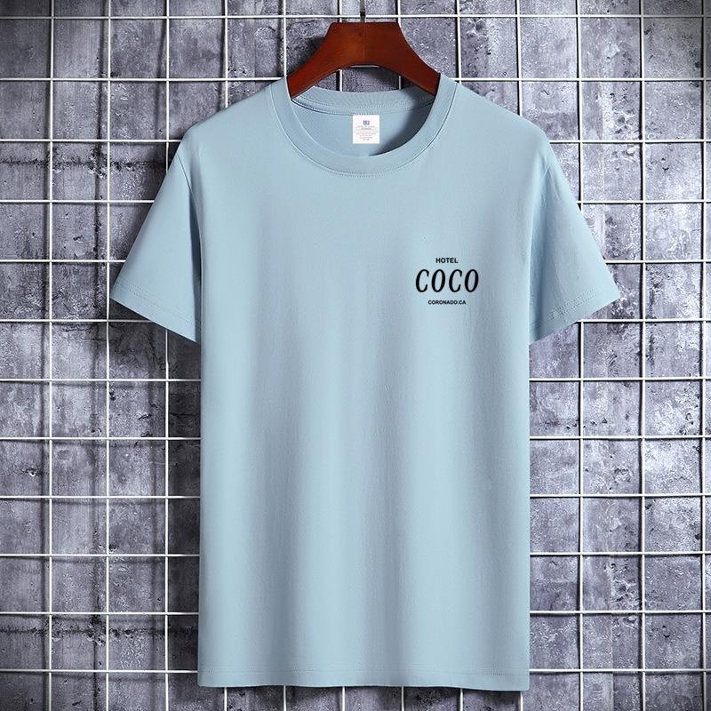 Codzienny T-shirt z krótkim rękawem na lato 2026 dla mężczyzn w dużych rozmiarach, z okrągłym dekoltem, luźne ubranie, wygodny T-shirt, odzież estetyczna