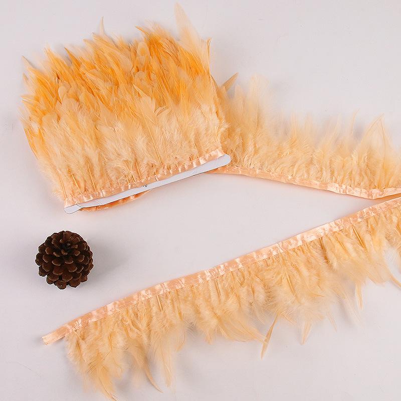 Diy White Feather White Tip Cloth Strip Jewelry Handicraft Decoration Wedding Dress Skirt Clothing Accessories