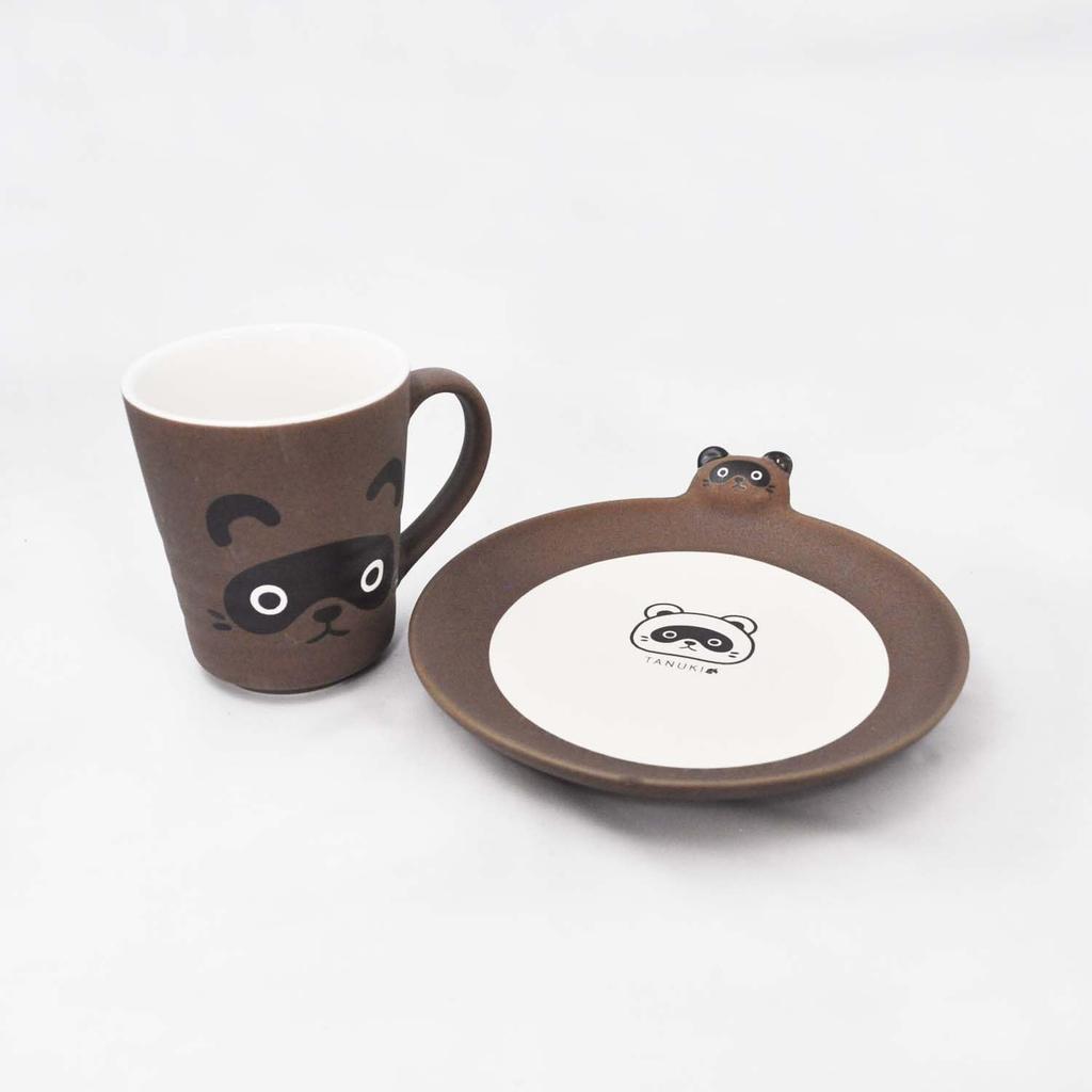 Skater Ceramic Mug, 260ml, Cute Ceramic, Tanuki Animal Print, CHMG2-A