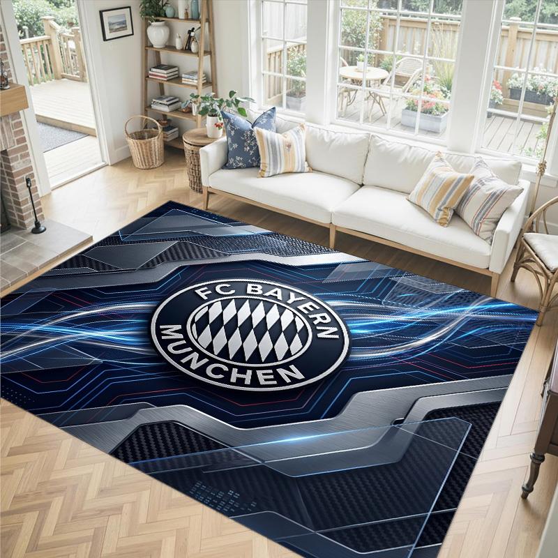 Design Bayernu Mnichov Křišťálový sametový koberec Útulný Ne?Protiskluzová tištěná předložka do ložnice, obývacího pokoje, předsíně