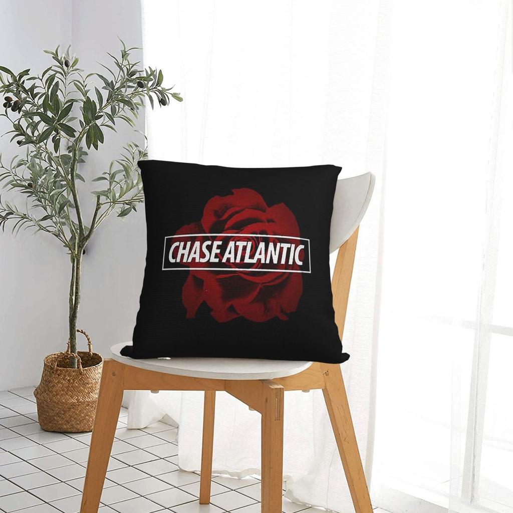Chase Atlantic Rose Logo Square Pillowcase Pillow Cover Cushion Throw Pillow for Home Sofa Living Room