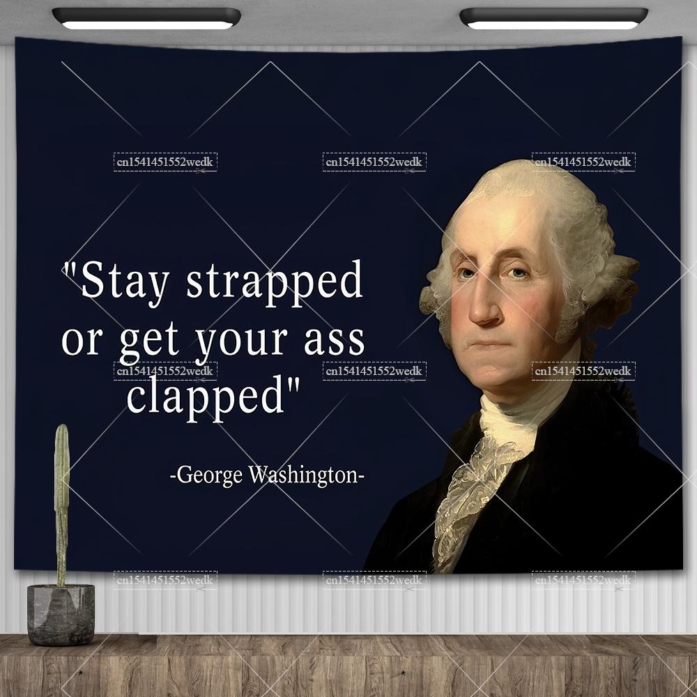 Chief Gandhi Flag Quote Banner Wall Decor Tapestry Gandhi's Trap House Meme Tapestry Aesthetic Yoga Mats Bedroom Decoration