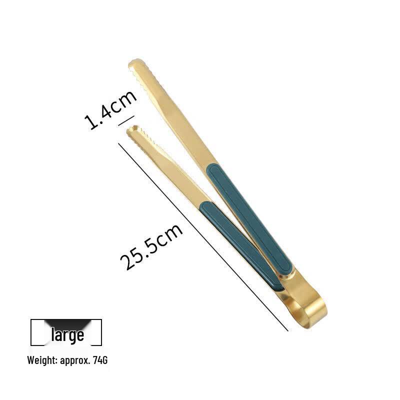 Abdo Emerald Gold Korean Stainless Steel BBQ Tongs