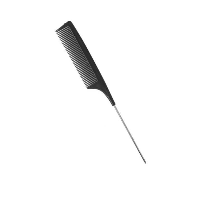 Steel Needle Rat Tail Comb for Hairdressing - Teasing, Styling, and Parting Comb for Makeup Artists and Wigs.