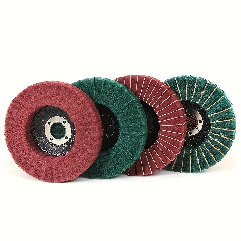 4Pcs nylon fiber flip metal polishing wheel for burring and rust removal on complex surfaces and welds