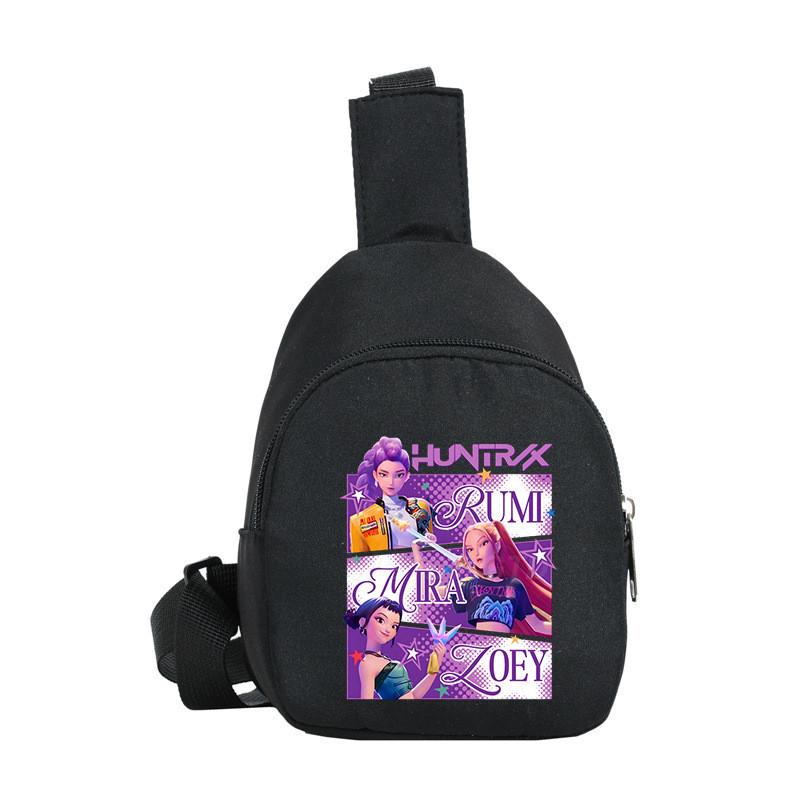 

Дитячі Дівчата Kpop Мисливці Румі Зої Міра З принтом Студентська Легка Сумка на Груди Повсякденні Сумки-месенджери 13*17cm
