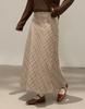 Korean High Waist Plaid A-Line Midi Skirt - Plus Size, Flaw-Slimming Women's Fall Fashion (66070)