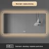 European-Style LED Square Bathroom Mirror with Touchscreen, Anti-Fog, Bluetooth, and Induction Features