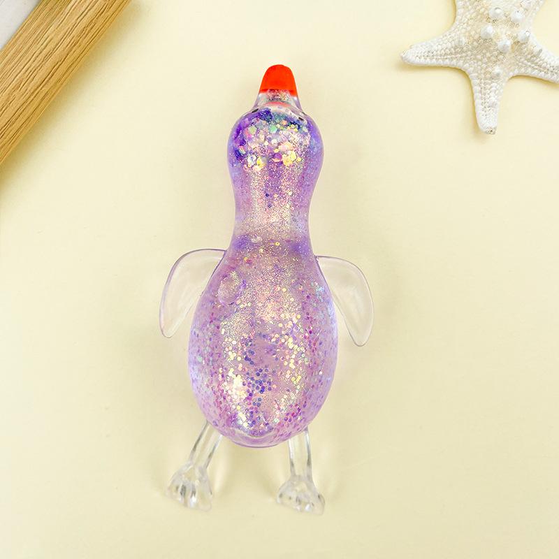 Capybara Turtle Glitter Decompression Toy Soft Cute Animal Stress Relief Slow Rebound Squeeze Toy For Adults And Children Gifts