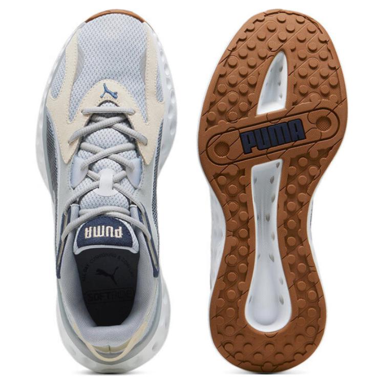 Puma Softride Breathable Comfortable Non-Slip Cushioning Low-Top Running Shoes Unisex Sneaker Gray White 310500-03