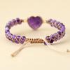 Europe and the United States Hot-selling Emperor Amethyst Love Double-layer Hand-woven Bracelet Adjustable Bracelet