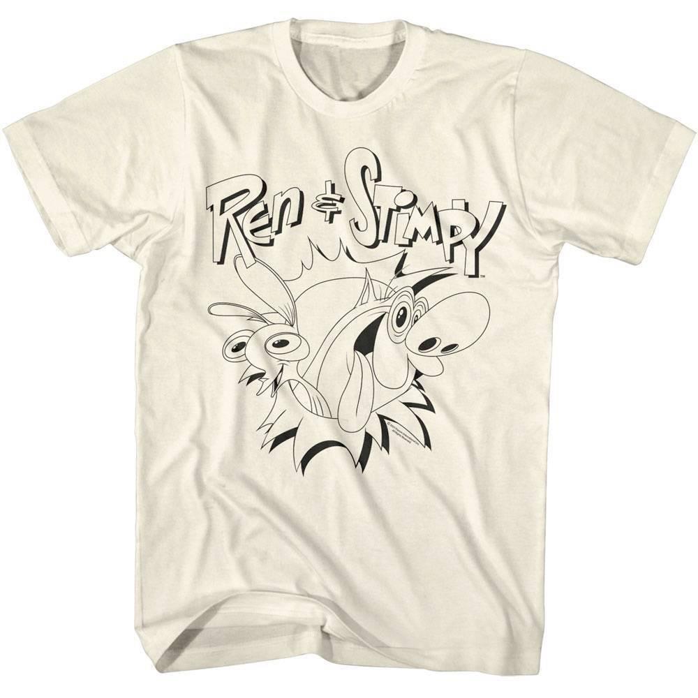 Ren and Stimpy Simple Logo Men T Shirt S