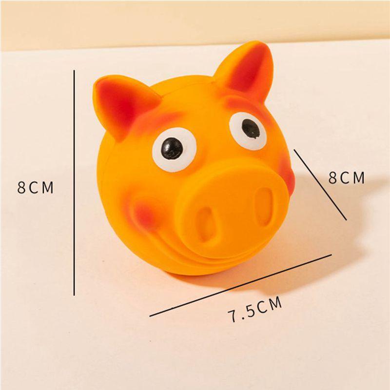 Pet Dog Toy Squeaky Rubber Toy Dog Latex Chew Toy Pig Shape Bite Resistant Puppy Sound Toy For Small Medium Large Dog Toy