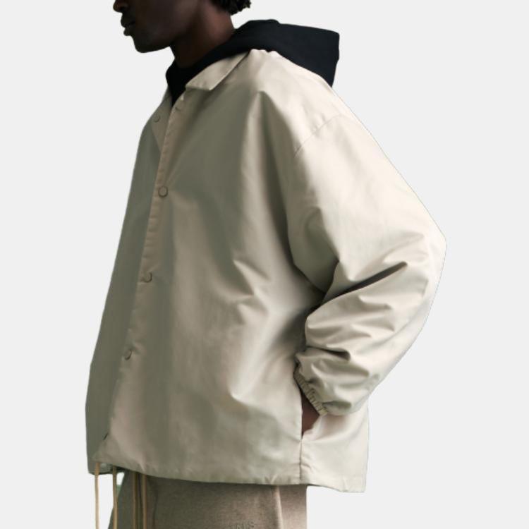 Fear of God Essentials Coaches Jacket Silver Cloud Men Outerwear Grey 202BT232012F