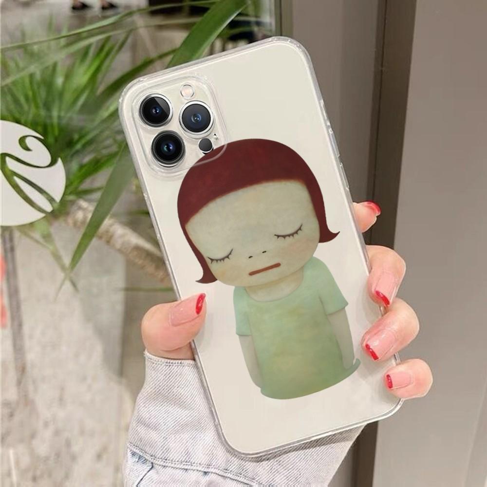 Art Cartoon Aesthetic Yoshitomo Nara Case For iPhone 15 13 14 Pro Max XS XR 12 11 Pro 13 Mini 6 7 8 Plus Soft Clear Back Cover