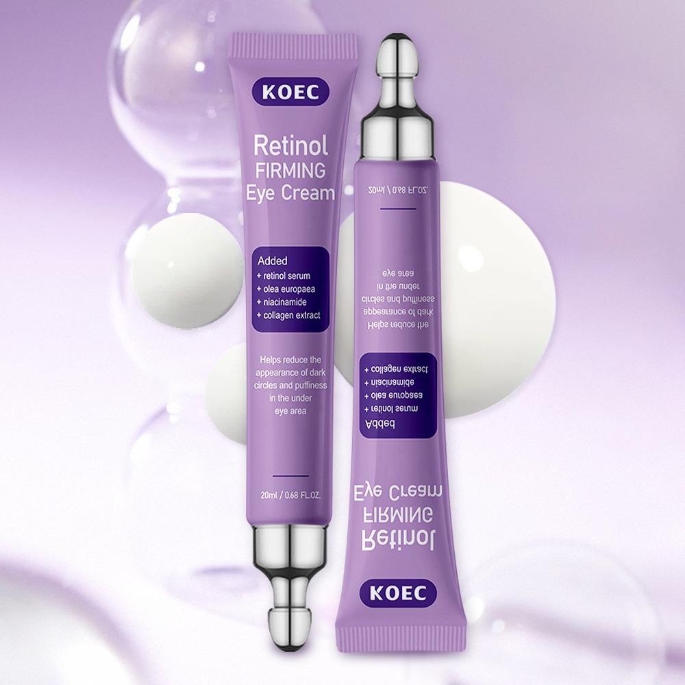 Oční krém s retinolem na tmavé kruhy a vrásky, rozjasňující a zpevňující, hydratační oční sérum proti stárnutí, 30 ml