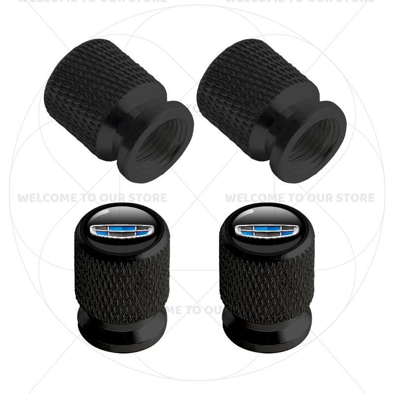 For Geely Auto Emblem Coolray Tugella Monjaro Atlas Pro Okavango 4Pcs Aluminum Car Tire Valve Caps Wheel Stem Air Dust Covers
